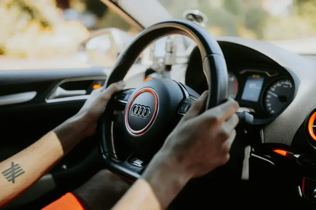 A person drive Audi