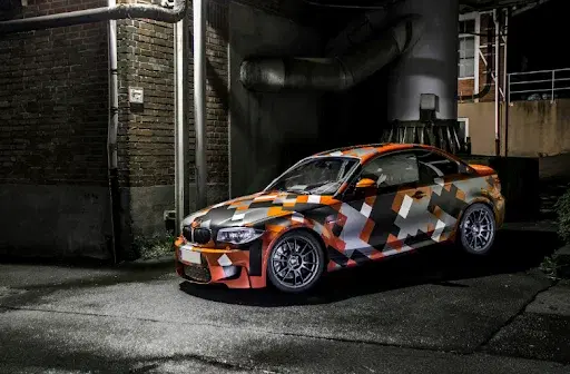 Car Wrap Cost — stylish sports car with a modern vinyl wrap design showing affordable vehicle transformation